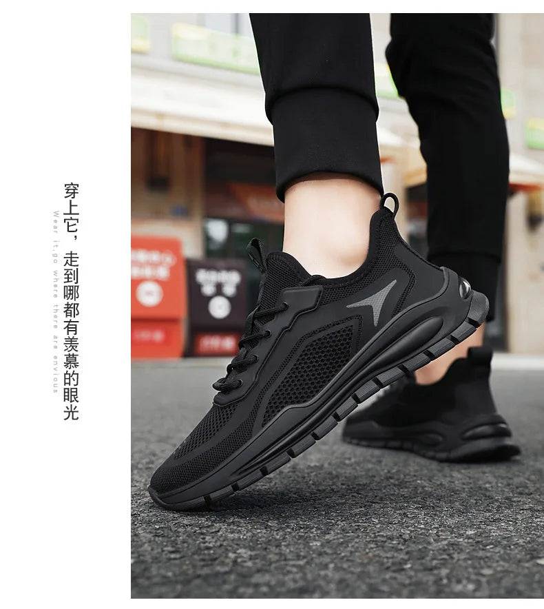 Men's Sports and Casual Shoes 2023 Summer New Lace up Running Shoes Fashion Korean Breathable Men's Shoes