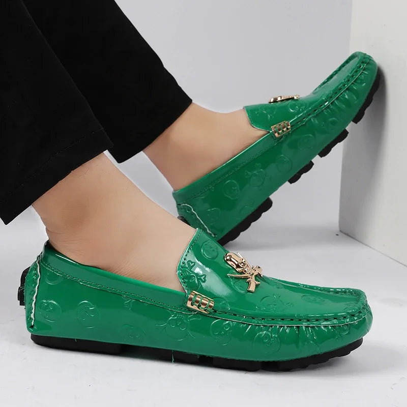 YRZL White Loafers Men Casual Shoes Handmade Lazy Shoes Men Loafers Moccasins Size 48 Breathable Slip on Driving Loafers for Men