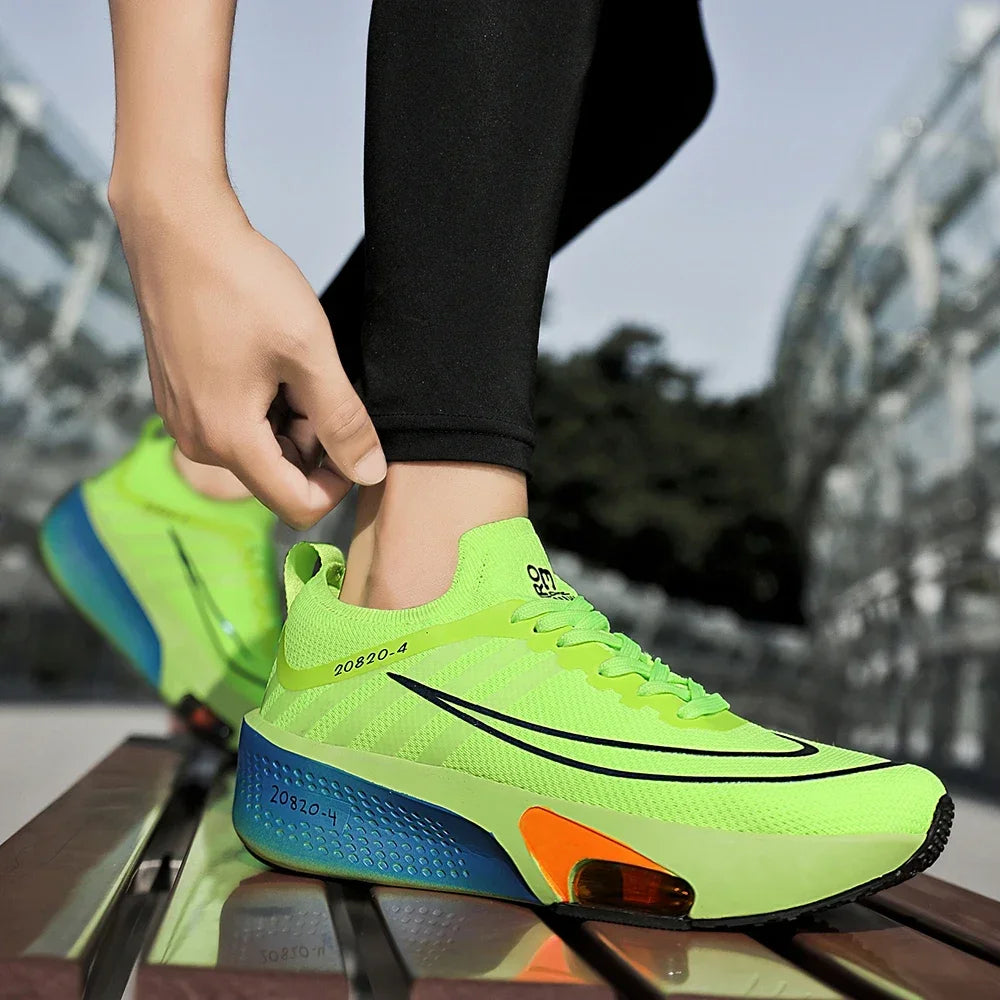 New Foreign Trade Couple Sports and Leisure Shoes Fashionable and Versatile Thick Bottom Lightweight Air Cushioned Running Shoes