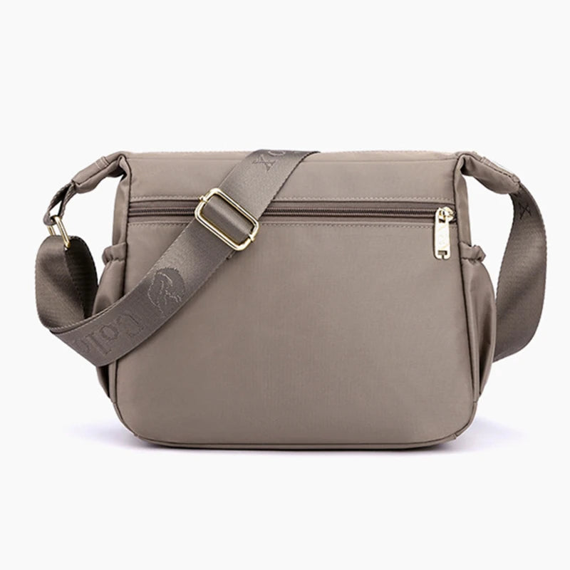 New Female Nylon Bag Casual Shoulder Bag Multi-layered Phone Bag Multi-pocket Shoulder Bag Solid Color Ladies Crossbody Bag