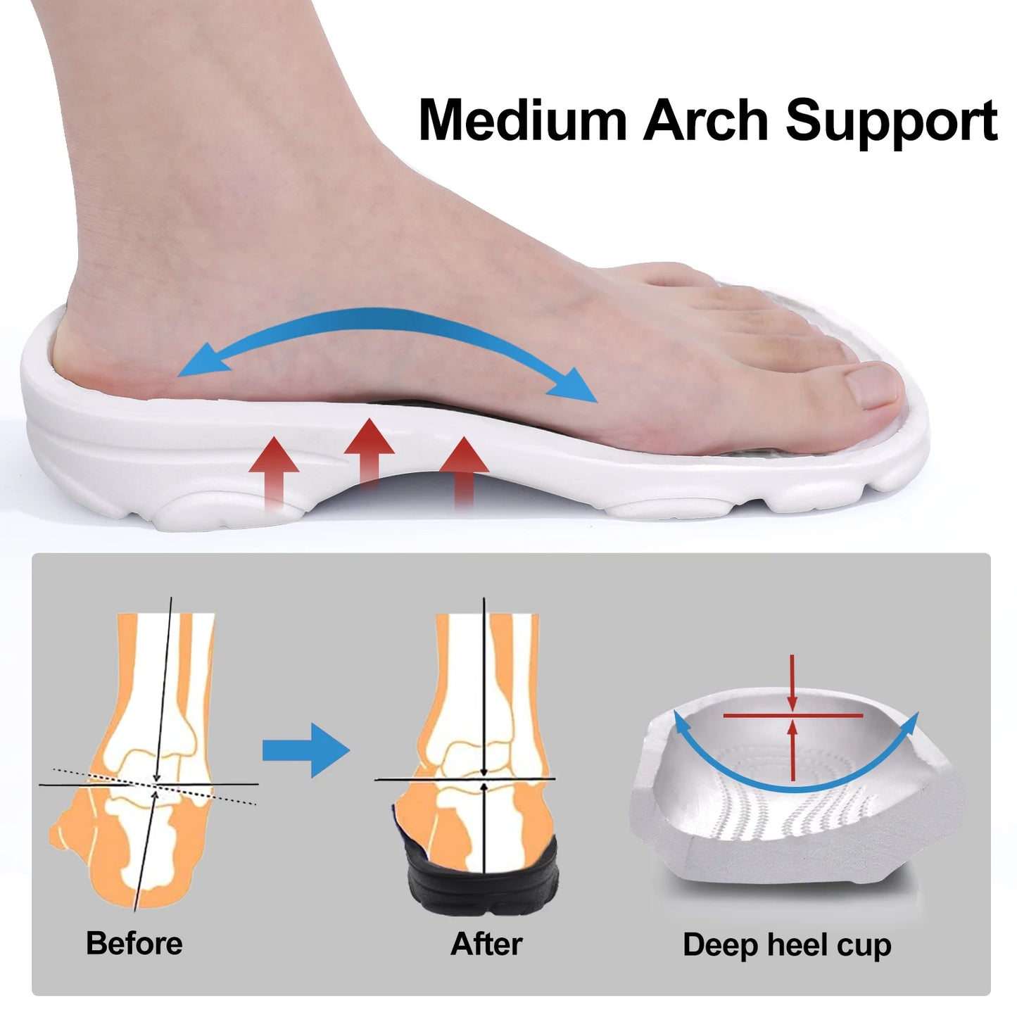 Shevalues Fashion Men Clogs Slippers Casual Hole Beach Sandals Outdoor Men Garden Shoes Summer Soft Sandals Home Bathroom Slides