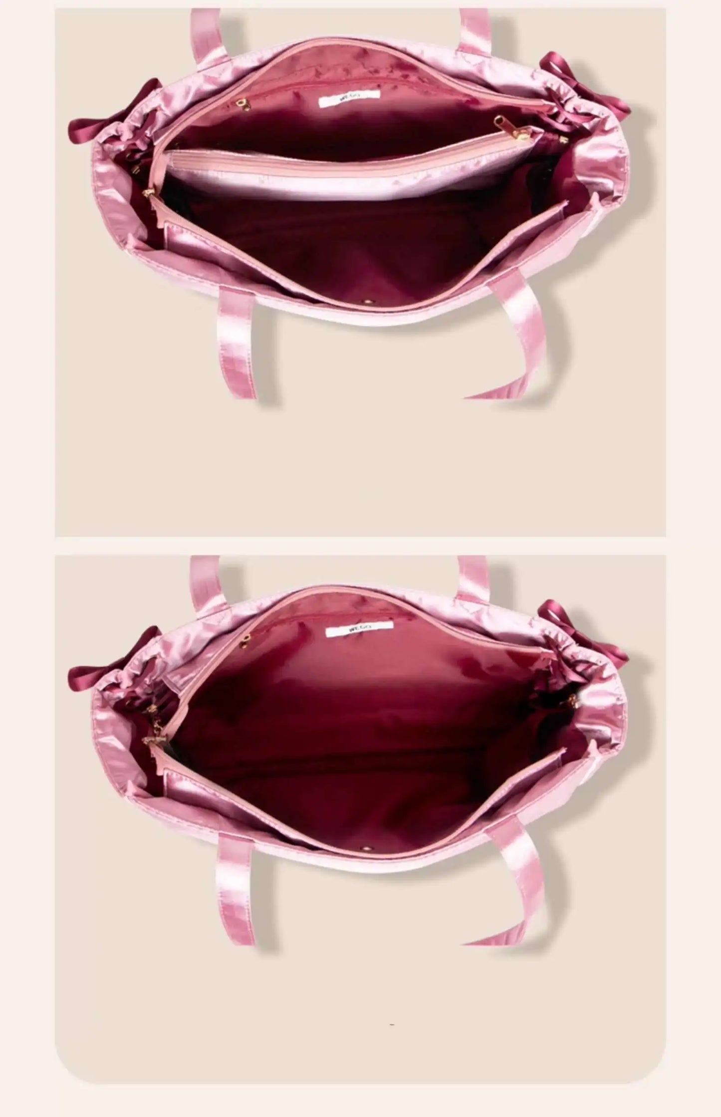 Japanese Sweet Women Ribbon Ita Bag Cute Lolita Girl Transparent Handbags Fashion Large Capacity Tote Bag Aesthetic Shoulder Bag