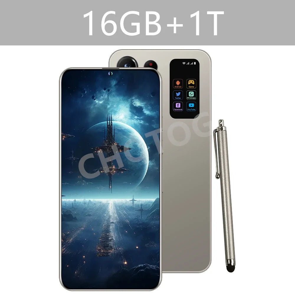 S+ 25 Ultra Global Version Original 7.3HD Mobile Phones 4G 5G Dual Sim Card Cell Phone Android 14 Smartphone 7800mAh Cellphone