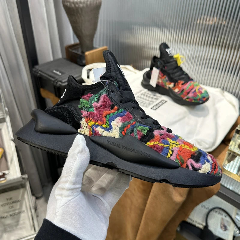 Handcrafed Casual Sneakers Man Platform Leather Canvas Sports Running Shoes Zip Upper Trainers Breathable Men Footwear Man Shoes