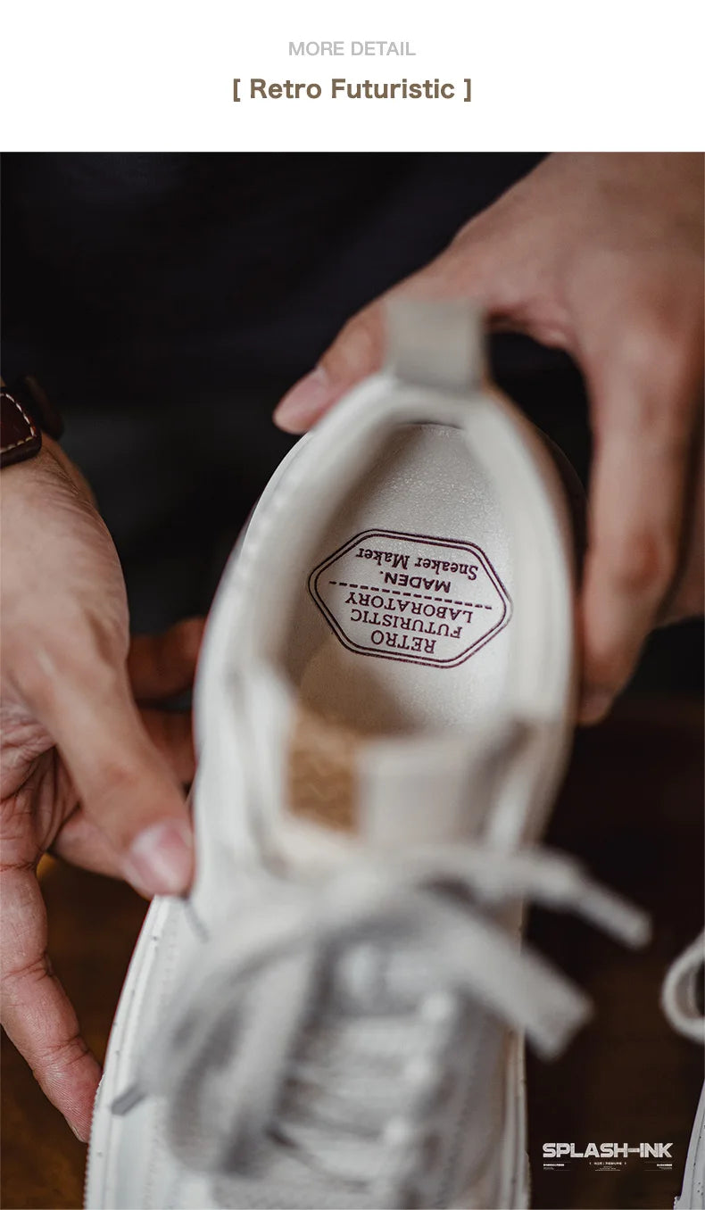 Maden Splash Ink Retro Board Shoes Men's Summer New Low Top Casual Shoes Versatile Rubber Thick Bottom Board Shoes Sneakers