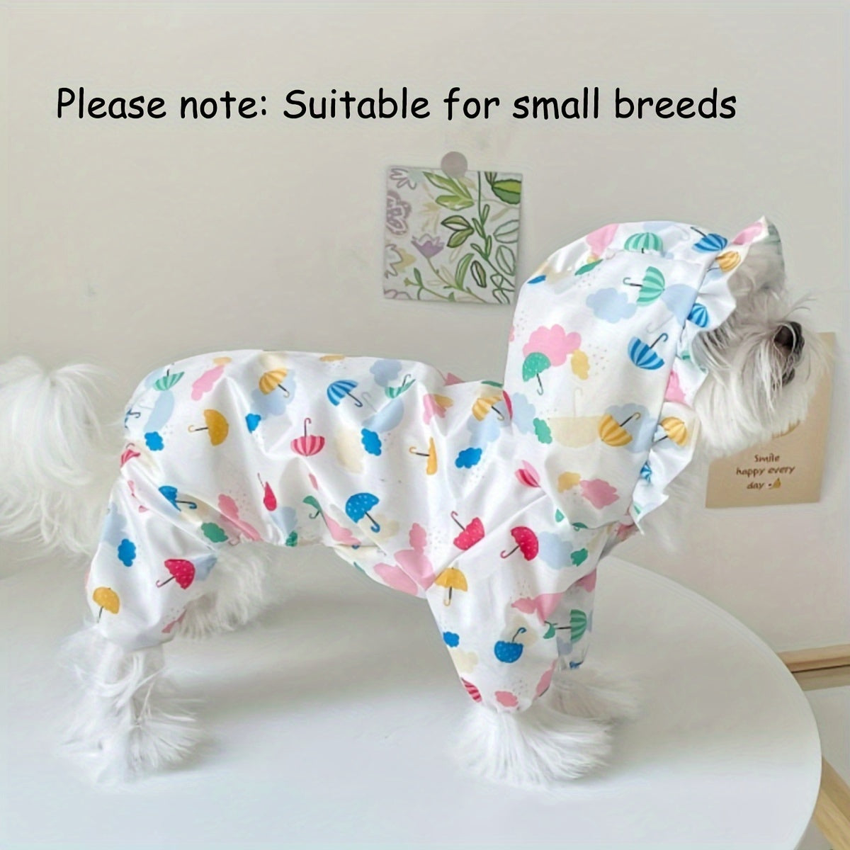 Waterproof Pet Raincoat For Small Dogs - Cute And Functional Outdoor Dog Apparel