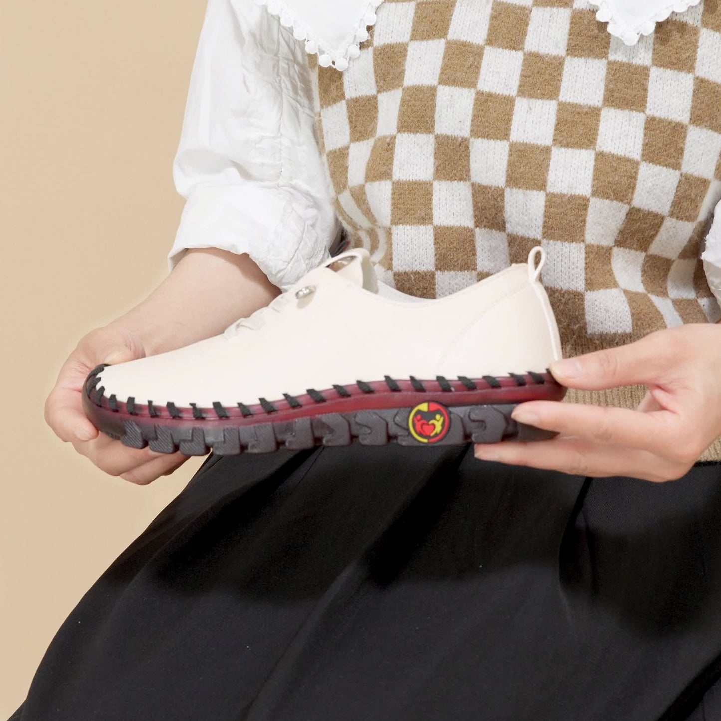 Comfortable Chic - Women's Oxfords - Handmade, Breathable, Lightweight, Non Slip, Lace Up, Slip On, Soft Insoles, Easy Walking Shoes for Everyday Wear