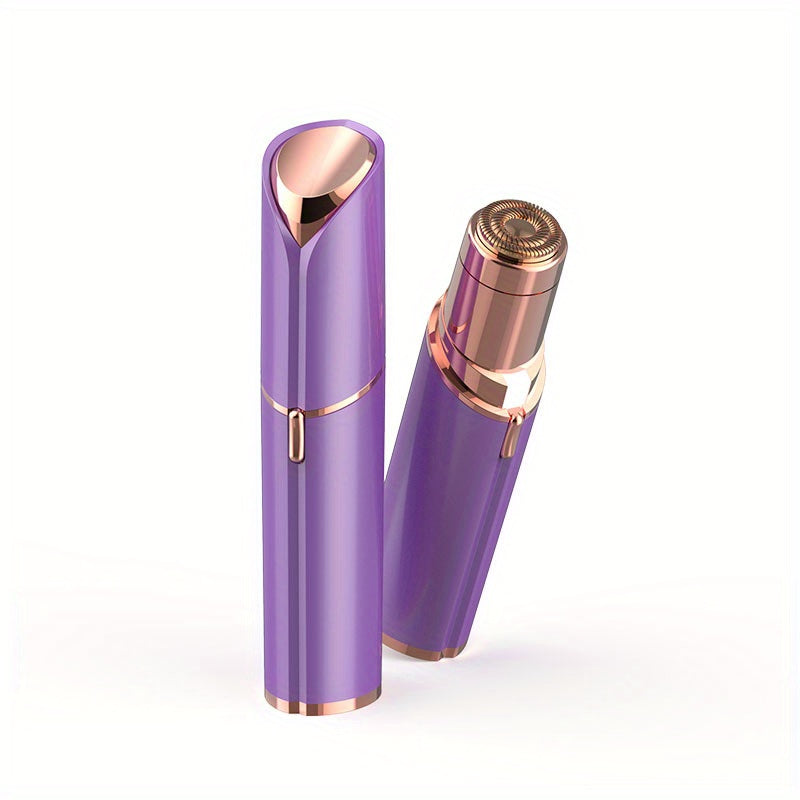 Conduroma Women's Painless Facial Hair Remover - Cordless, AA Battery-Powered (Not Included), with Elegant Metallic Finish - for Face, Upper Lip, Chin, Bikini Line - Travel-Friendly Grooming Tool, Sleek Design, Smooth Finish